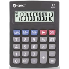 Calculadora 12 dígitos a pila y solar GSC